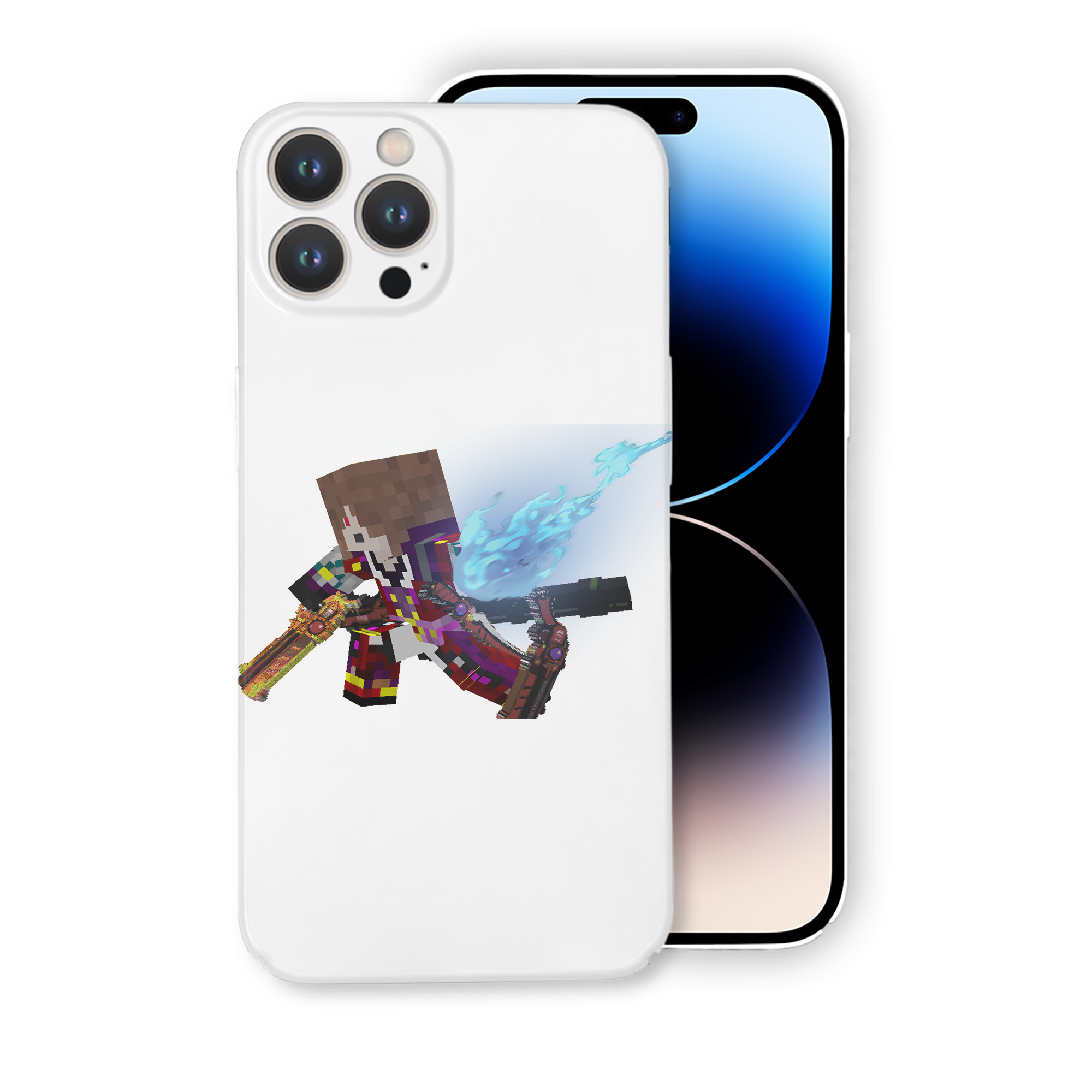 （画像用） マインクラフト ブロックの世界 Minecraft MC Block world 【iPhone 14シリーズ対応】ハードケース